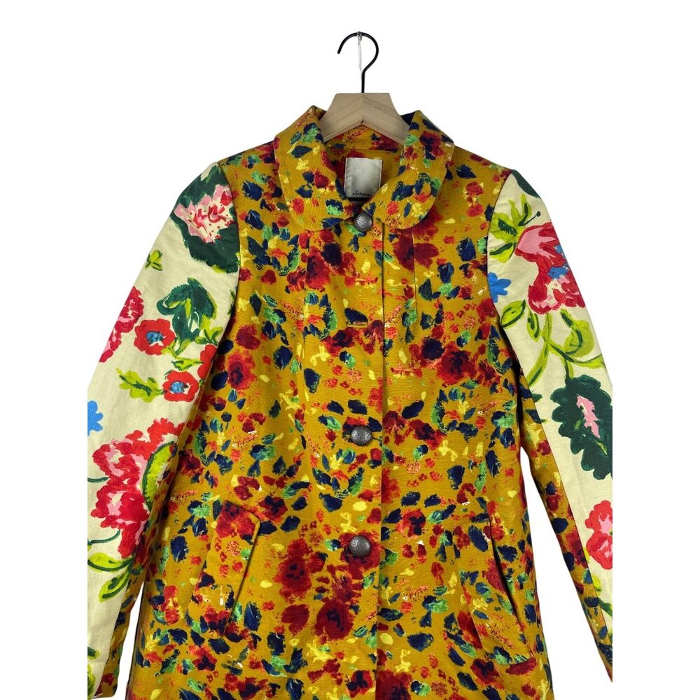 ANTHROPOLOGIE ELEVENSES LEOPARDLILY CAR COAT SWING JACKET US 2 Lined GUC - Picture 3 of 11